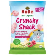 Holle Kids BIO kraukšķīgas auzu uzkodas bērniem ar avenēm no 10mēn., 30g
